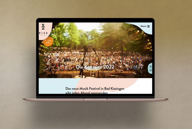 Internetseite für ein Musikfestival in Bad Kissingen