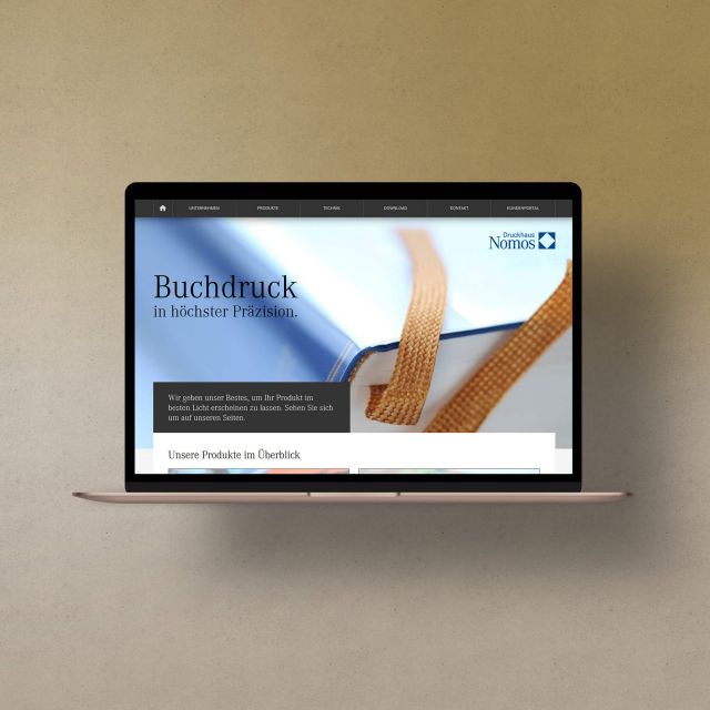 Homepage erstellen Druckerei Nomos in Sinzheim