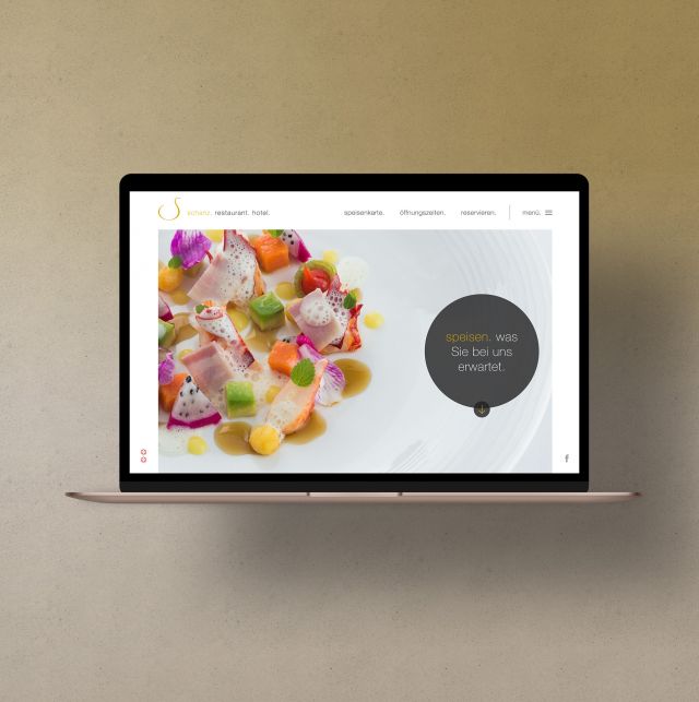 Homepage Gestaltung für ein Drei Sterne Sternerestaurant