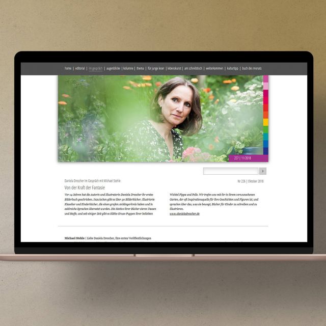 Internetseiten-Gestaltung für das Magazin a tempo in Stuttgart