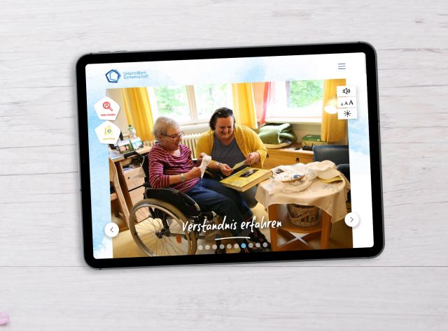Websitegestaltung für die Lebenswerkgemeinschaft Berlin und Land Brandenburg