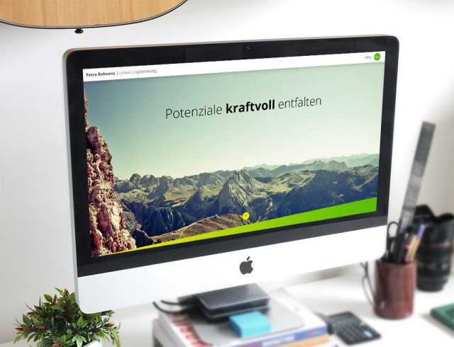 Webdesign mit Logoentwicklung für Coaching von Petra Bohnens - Potentiale entfalten