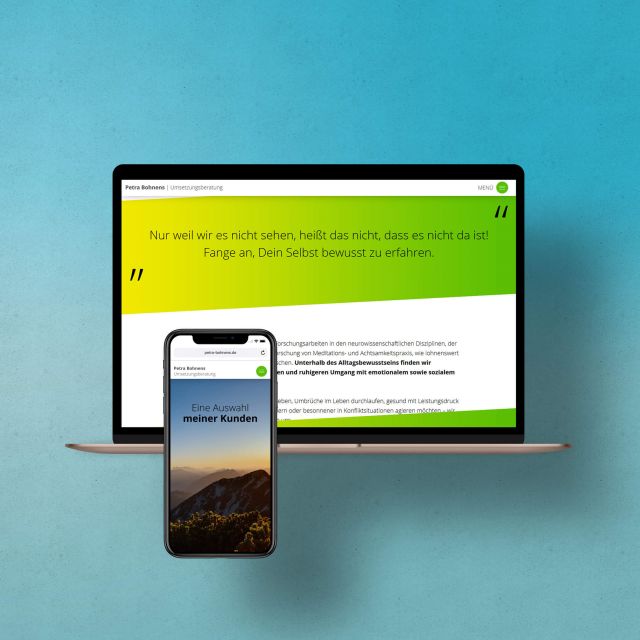 Webdesign für die Unternehmensberaterin und Coacherin am Chiemsee