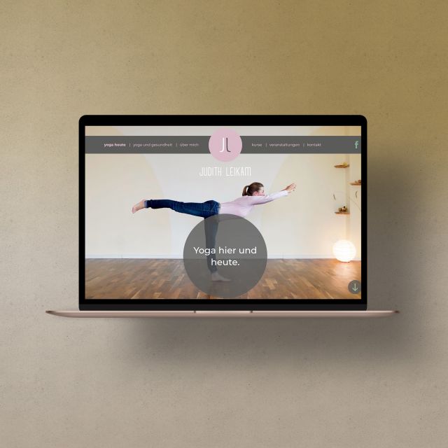 Webdesign für das Yoga-Studio von Judith Leikam, Stuttgart
