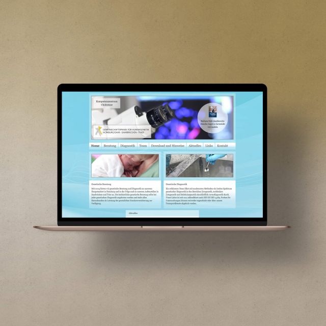 Websitegestaltung für die Praxis und das Humangenetik-Institut in Homburg im Saarland