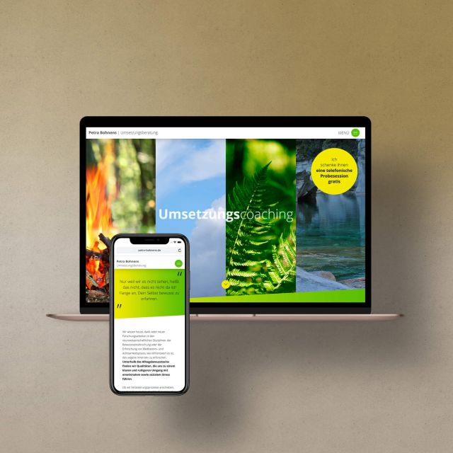 Potenziale entfalten mit Unternehmensberatung Petra Bohnens - Webdesign und Erscheinungsbild