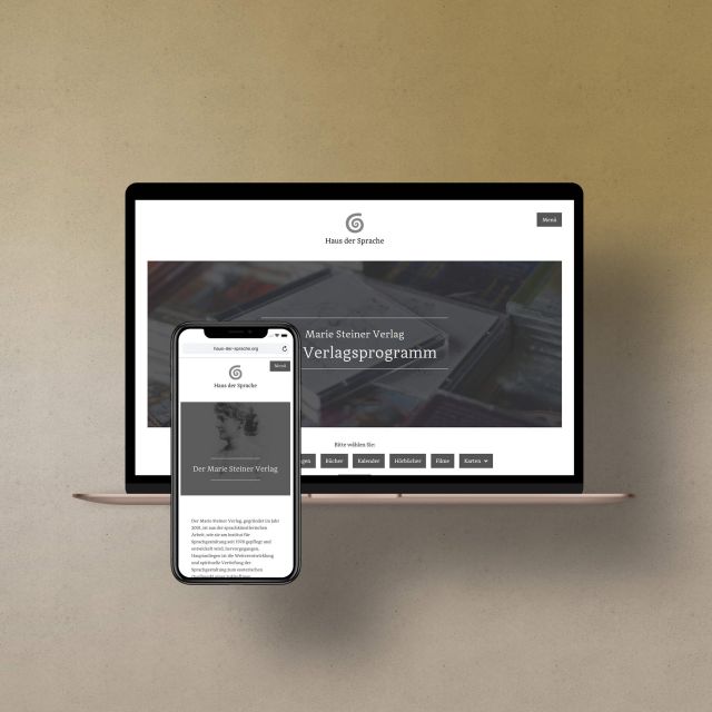 Webdesign für den Onlineshop des Marie Steiner Verlages