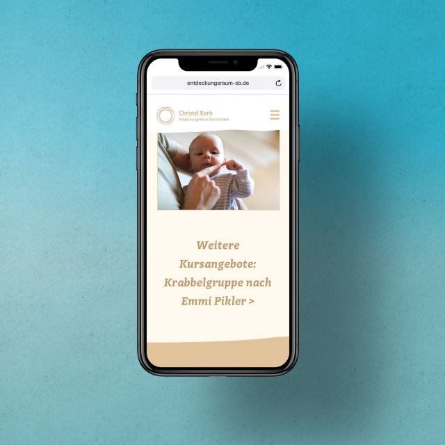 Mobile Website für das Entdeckungsraum nach Emmi Pikler Pädagogik im Saarland