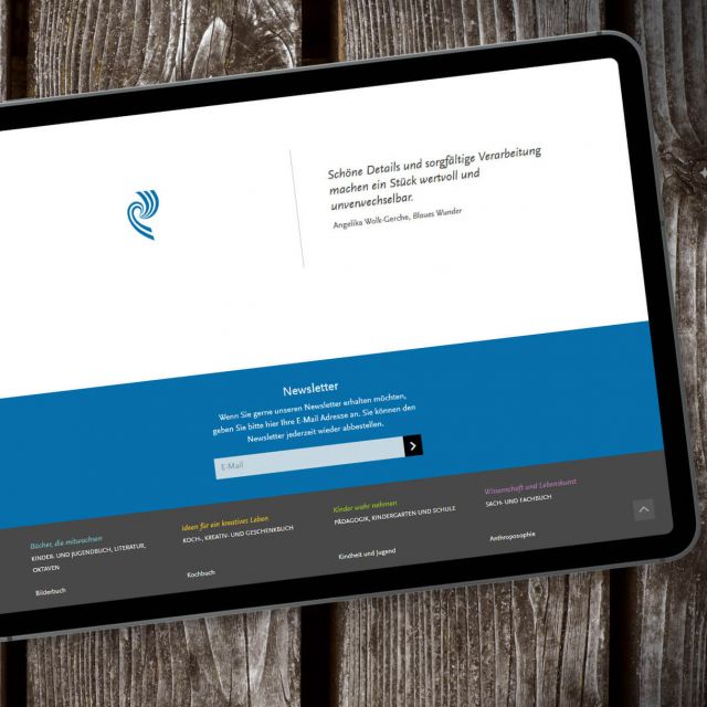 Online-Shop Webgestaltung für die Verlage Freies Geistesleben und Urachhaus in Stuttgart