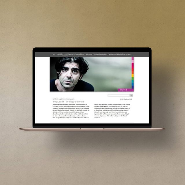 Webdesign für das Magazin a tempo in Stuttgart