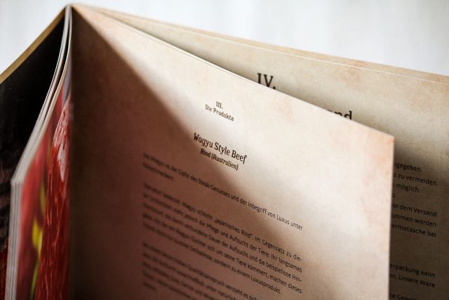 Image-Broschüre für Steakhouse Restaurant