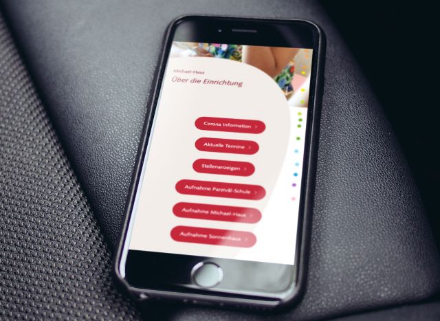 Mobile Internetseite für die Parzival Schule in München