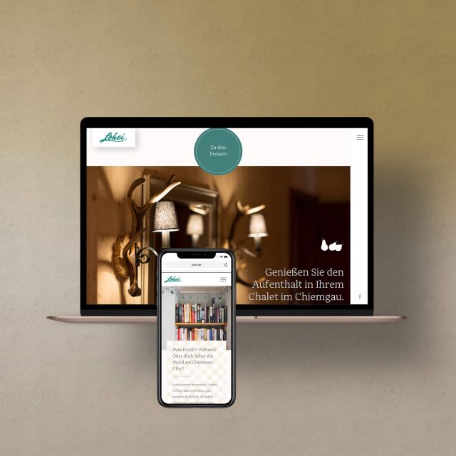 Webdesign für Luxus-Ferienwohnungen Lohei in Unterwössen