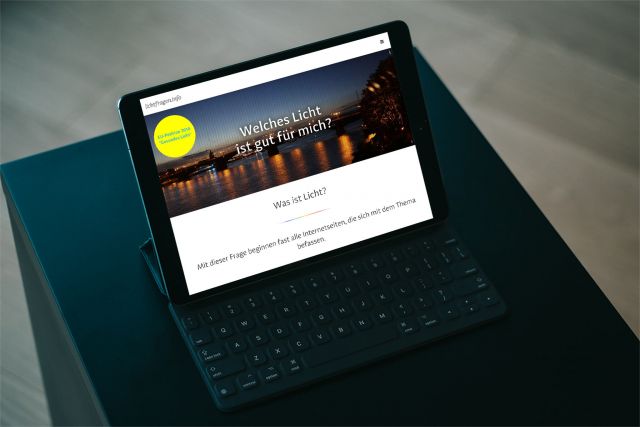 Webdesign zum Thema LED und Licht