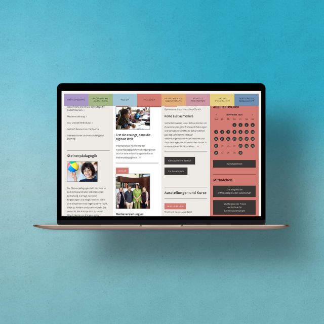 Websitegestaltung für das Newsportal zum Thema Anthroposophie weltweit