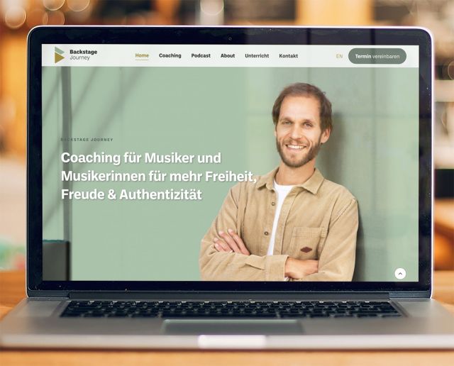 Gestaltung des Logos und Website für Musiker Coach