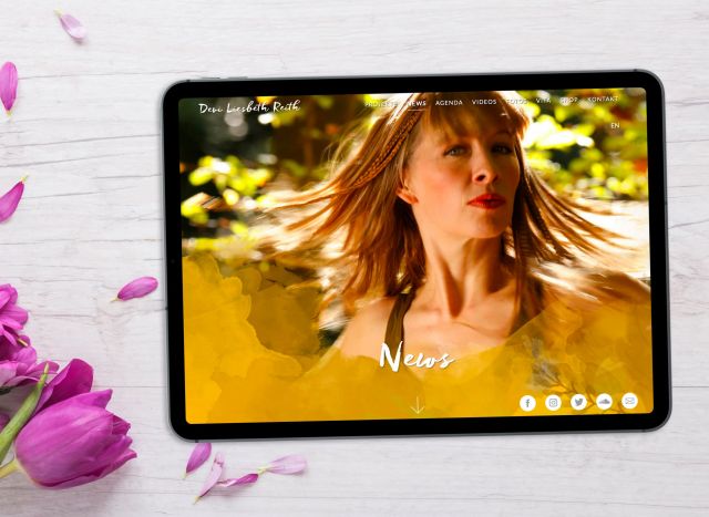 Websitegestaltung für die Musikerin, Sängerin Devi Reith in Zürich