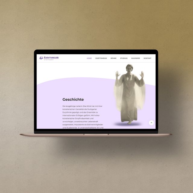 Design der Internetseite für das Eurythmeum Stuttgart