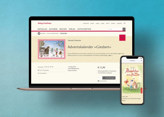Website-Gestaltung für den Online Shop des Verlages Freies Geistesleben und Urachhaus in Stuttgart