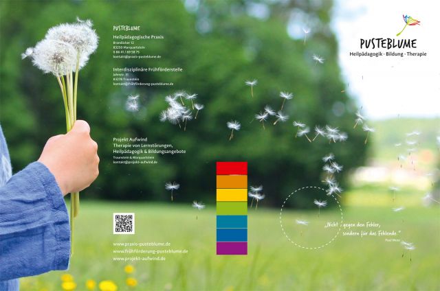 Gestaltung einer Mappe fuer eine heilpaedagogische Praxis