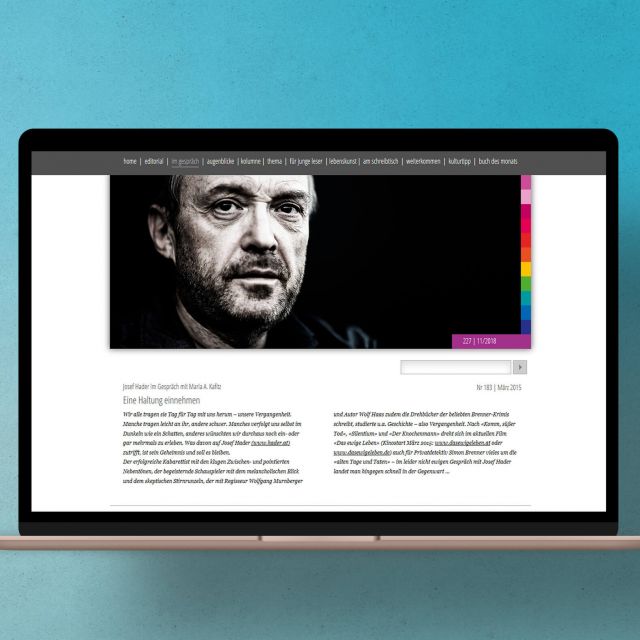 Website-Gestaltung für das Magazin a tempo in Stuttgart