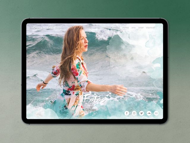 Gestaltung der Website für die Musikerin, Sängerin Devi Reith in Zürich