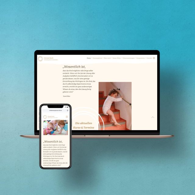 Websitegestaltung für das Entdeckungsraum nach Emmi Pikler im Saarland