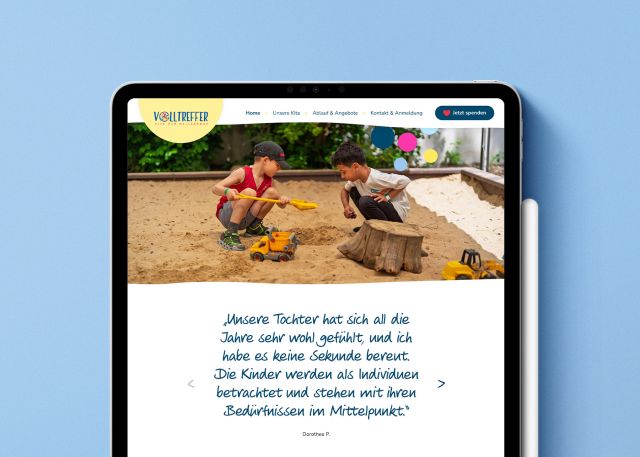 Internetseite für die Kita der Heilsarmee Deutschland