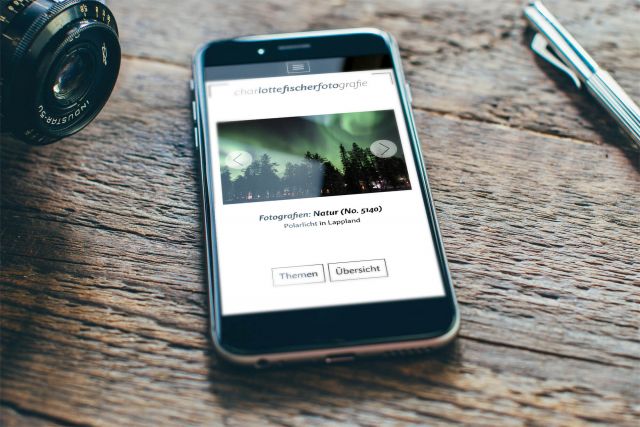 Mobiles Webdesign für die Fotografin Charlotte Fischer