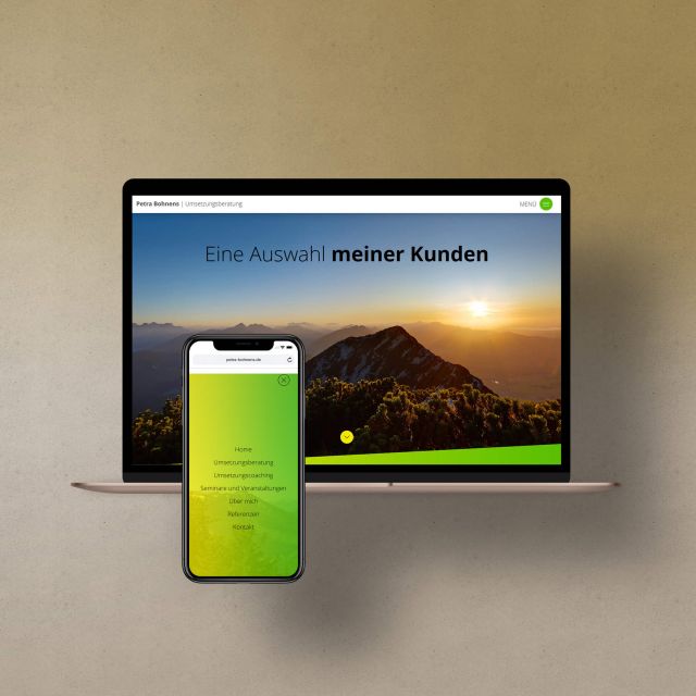 Webdesign für Coaching im Chiemgau - Petra Bohnens Umsetzungsberatung