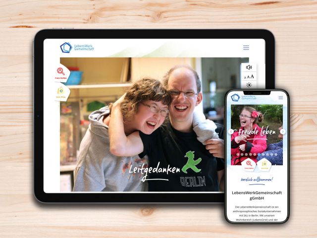 Gestaltung der Internetseite für die Lebenswerkgemeinschaft Berlin und Land Brandenburg
