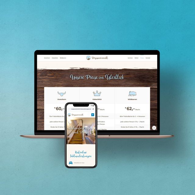 Webdesign für das Hotel Vergissmeinnicht in Oberaudorf